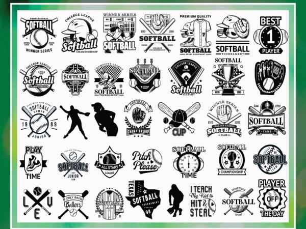 100 Designs Softball SVG Bundle, Softball svg, Softball svg design ...