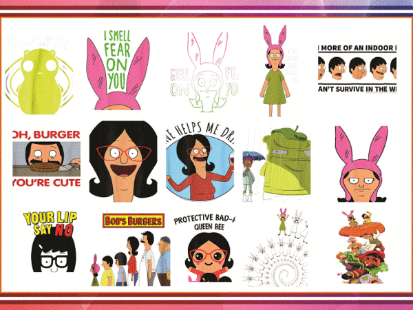 60 bob’s burgers png bundle, bobs burgers png, clipart, files for bundle, 60 bobs layered images, linda, tina, louise, gene, logo png craft 924394821