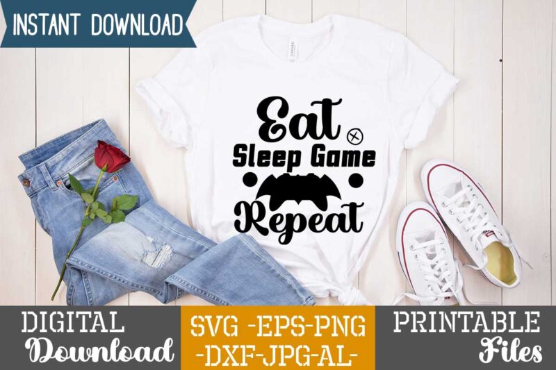 Eat Sleep Game Repeat,Eat sleep cheer repeat svg, t-shirt, t shirt design, design, eat sleep game repeat svg, gamer svg, game controller svg, gamer shirt svg, funny gaming quotes, eat