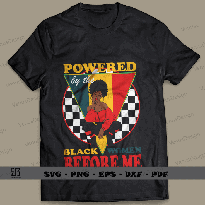 Black Girl Powerful Pride Design Files, Melanin Queen Power Vetor, Best Gift For Black Queen, African American Girl Art