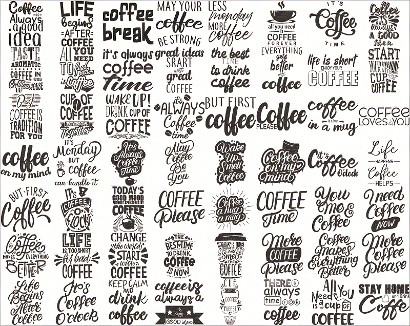 Coffee Lover SVG Bundle, Funny Coffee Quotes Svg, Caffeine Queen Svg, Coffee Obsessed Mug Design, Cut File for Cricut, Silhouette, PNG, DXF CB766035648