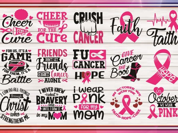 150+ designs breast cancer svg, breast cancer awareness mockup, breat cancer shirt. cancer awareness svg, cricut file, instant download cb880290315