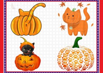 20 Cat Halloween Png Bundle, Pumpkin Cat Halloween PNG, Pumpkin Leopard PNG, Cat Cute PNG, Love Cat PNg, Cat Fall Png, Cat Combo Png Bundle 887817509