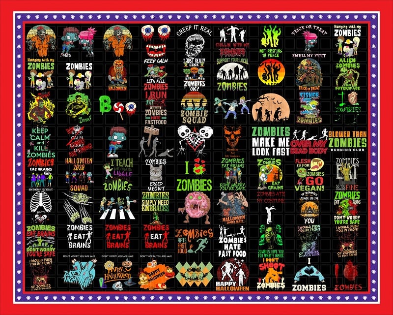 Combo 426 Zombie Halloween Png Designs, Zombie Halloween PNG Bundle, Zombie png, Halloween Quotes, Chilling With My Zombie, Horror Picture 1019379001