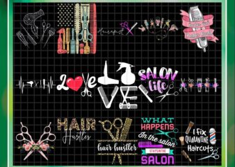 Bundle 43 Hairdresser PNG, Hairstylist Png, Salon Life Png, Floral Hair Dryer, Hair Hustler, Gift for women, Barber Gifts. Digital Download 1010334749 t shirt template