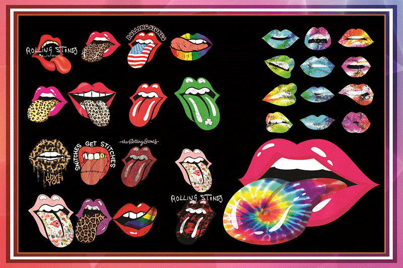 50 Tongue PNG Bundle, Leopard Tongue Sublimation, Leopard Tongue, Kiss Lips, Leopard Lips, Rolling Stones Lips with tongue Out Leopard Print 1014955631