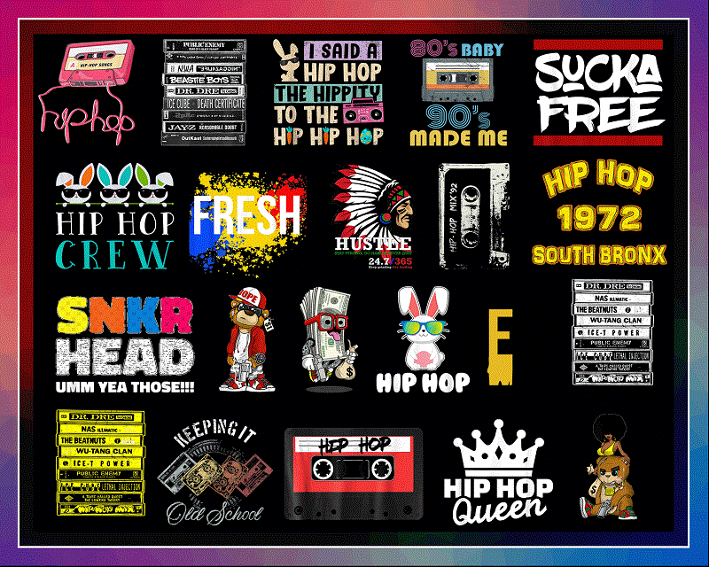 Bundle 200 Old School Hip Hop PNG, I Love Hiphop, Santa clause hiphop, 90’s hiphop, B-boy, hiphop class, elements of hiphop, Digital Download 1021946878