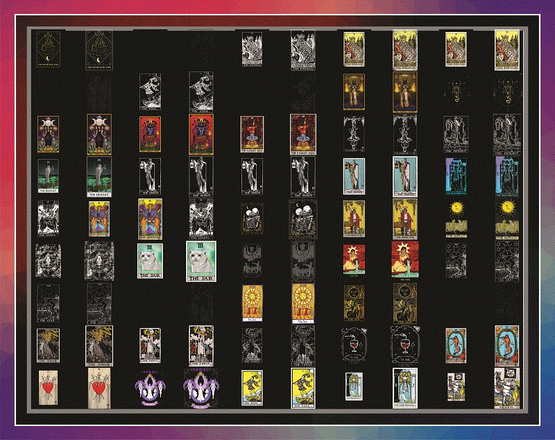 200+ Tarot Cart PNG Bundle, Tarot Art PNG For Cricut, Magical Tarot Cart, Files For Cricut, Tarot Vecto, Digital Download, Instant Download 1035911131