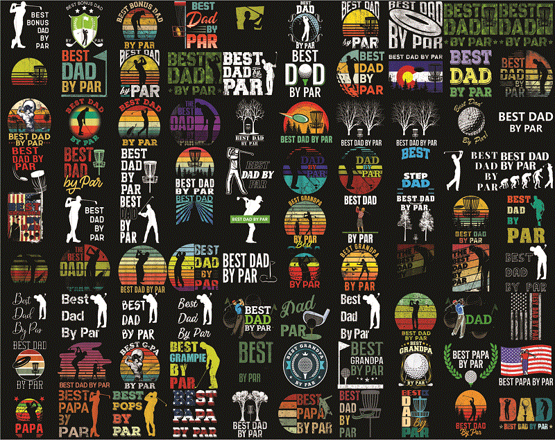 Combo 250+ Dad PNG Bundle, Best Dad By Par Vintage Sunset Golf Shirt for Men, Daddy PNG,Birthday, Father Day PNG, Gift For Dad, Digital Download CB1018349801