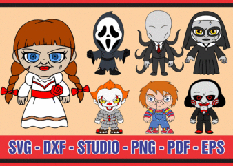 10+ Horror Movie SVG, Babies Horror Characters, Halloween Killer Svg, Halloween Friends Svg, Cut Files For Cricut, Silhouette Cameo 868525401