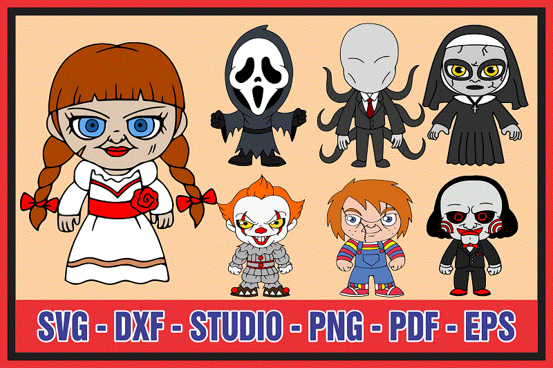 10+ Horror Movie SVG, Babies Horror Characters, Halloween Killer Svg, Halloween Friends Svg, Cut Files For Cricut, Silhouette Cameo 868525401