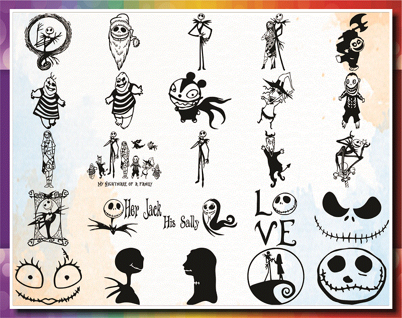 150 Nightmare Before Christmas svg Bundle, Halloween SVG, Jack Skellington SVG, Jack And Sally SVG, Nightmare Christmas svg, png, dxf, eps 870236055