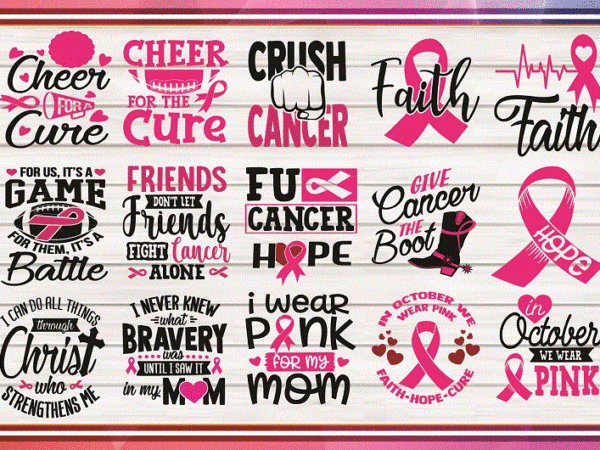 Combo 50 breast cancer svg, dxf, png, breast cancer svg, cancer awareness svg, cancer survivor svg, fight cancer svg, cricut file 983531177 t shirt vector file