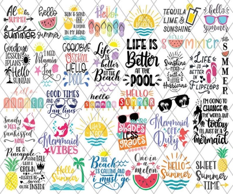 48 Summer Bundle Svg, Summer Svg, Summer Cut Files, Commercial Svg, Kids Svg, Summer Quotes Svg, Beach Shirt Svg, Digital File, Dxf, Eps,Png 982554221