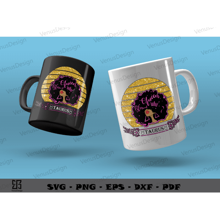 Afro Birthday Taurus Girls Vector gift for Sublimation Files, Melanin Queen Birthday Art Png Files, Black Magic Girl Art