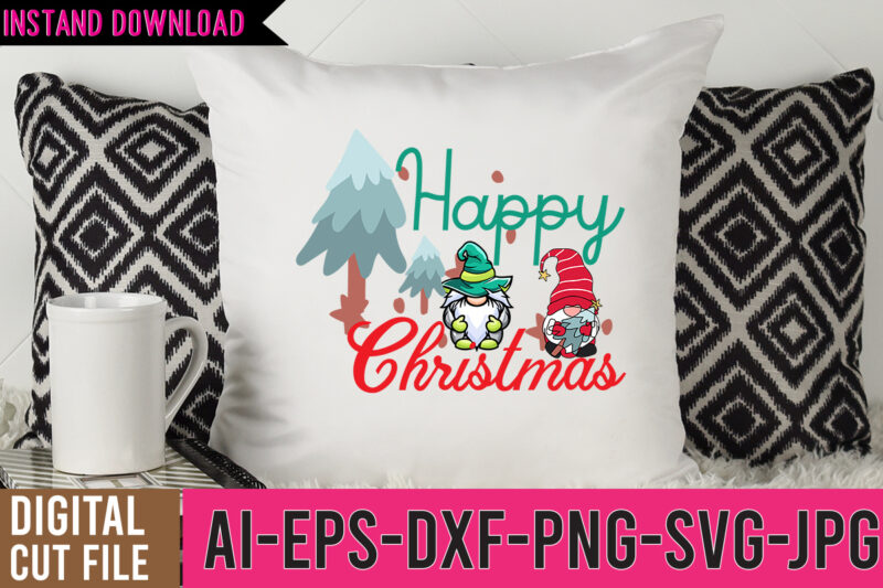 Happy Christmas Tshirt Design,Happy Christmas SVG Design, Gnome tshirt bundle,gnome svg bundle, gnome tshirt design bundle, gnome halloween tshirt bundle, gnome easter tshirt bundle, gnome christmas tshirt bundle, easter day