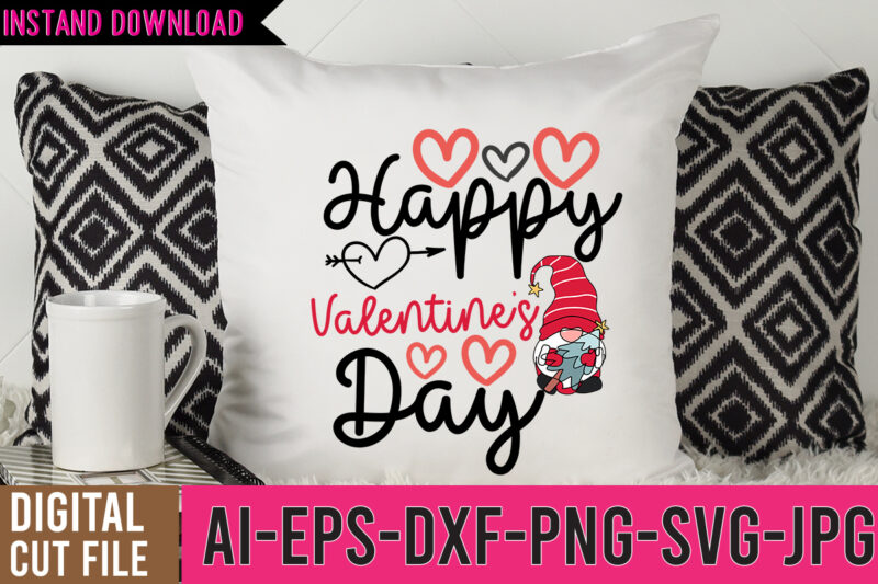 Happy Valenine's Day SVG Design,Gnome tshirt bundle,gnome svg bundle, gnome tshirt design bundle, gnome halloween tshirt bundle, gnome easter tshirt bundle, gnome christmas tshirt bundle, easter day svg bundle, tshirt