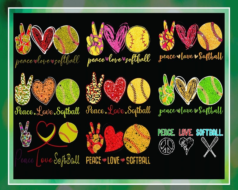 30 Designs Peace Love Softball Png, Peace Love Softball Mom, Softball Sublimation, Softball png, Png Files For Sublimation, Instant Download 985061496