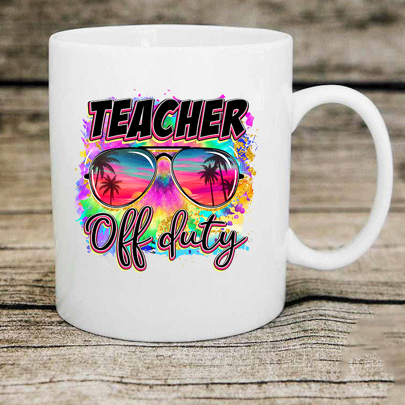 Teacher Off Duty png, Teacher Off Duty Sunglasses png, Beach png, Tie Dye png, Summer Holiday png, Last Day Of School png, Sublimation, Digital Download 1020634363