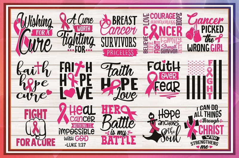 150+ Designs Breast Cancer SVG, Breast Cancer Awareness Mockup, Breat Cancer Shirt. Cancer Awareness Svg, Cricut File, Instant Download CB880290315