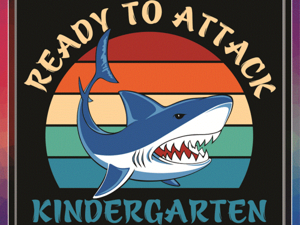 Bundle 8 designs back to school, vintage shark ready to attack pre-k kindergarten preschool 1st-5th grade bundle png svg, digital download 1036210980