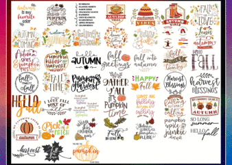 46 Autumn PNG Bundle, Fall png, Pumpkin Happy Thanksgiving, Motto Harvest, Holiday png, Autumn Vibes Png, Autumn Quotes, Digital Download 1037312036
