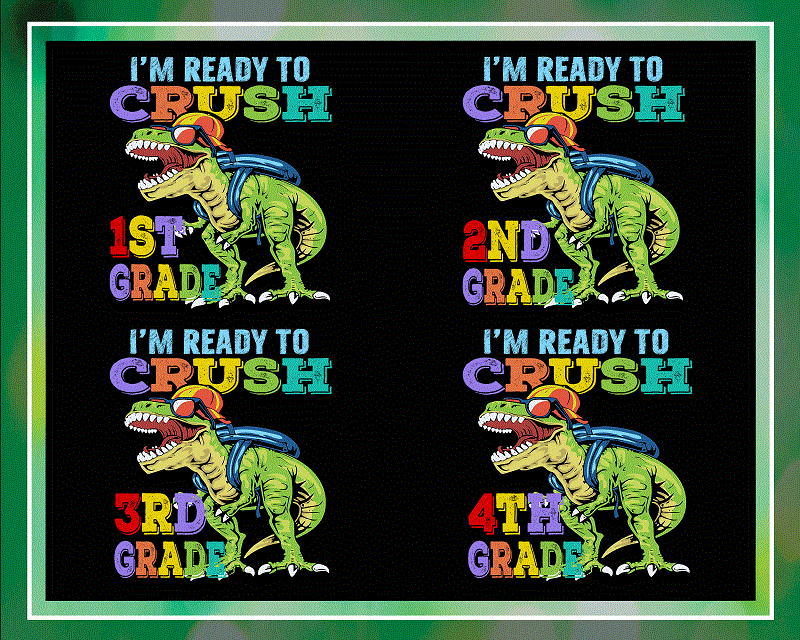 Bundle Back To School SVG, Dinosaur Lovers, I’m Ready To Crush, Preschool, Pre-K, Kindergarten, 1st Grade, 2nd Grade, 3rd Grade,4th Grade 1049299731