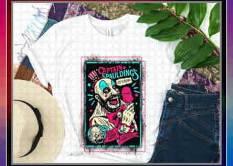 Captain Spaulding, Horror Halloween png, Printable Captain Spaulding T-shirt, digital design sublimation, Png Digital Print Design 1038316218