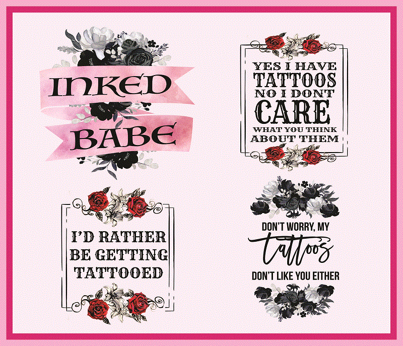 10+ Tattoo Sublimation Bundle, Inked Mom PNG, Tattoo Sayings, Tattoo Quotes, Funny Tattoo Png, PNG Download, Print Cut, Instant Download 989167123