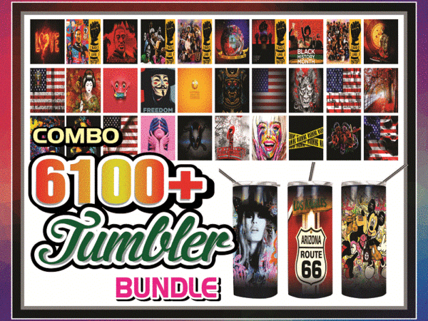 Combo tumber bundle 6100 designs 20oz skinny straight bundle, bundle template for sublimation, full tumbler, png digital download 1014533239