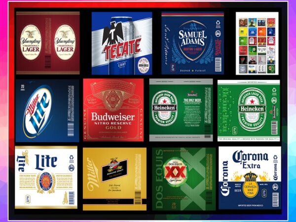 47 beer labels tumbler png, beer bundle tumbler, beer sublimation, beer design tumbler, beer full label wrap design, light beer tumbler 992850394
