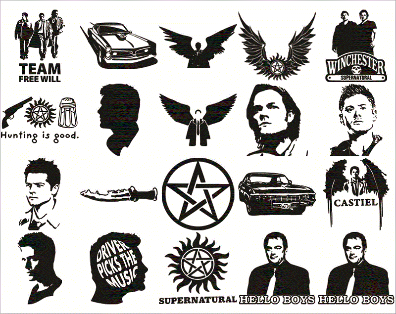 Bunde 79+ Supernatural svg, Supernatural svg png dxf, Supernatural svg cut fies, Supernatural Cipart, MusicArtStore Digital Download 1012451705