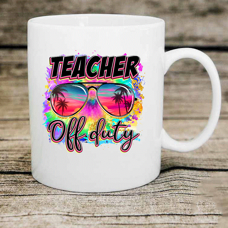 Teacher Off Duty Png, Teacher Off Duty Sunglasses Png, Beach Png, Tie Dye Png, Summer Holiday Png, Last Day Of School Png, Sublimation 1020634363