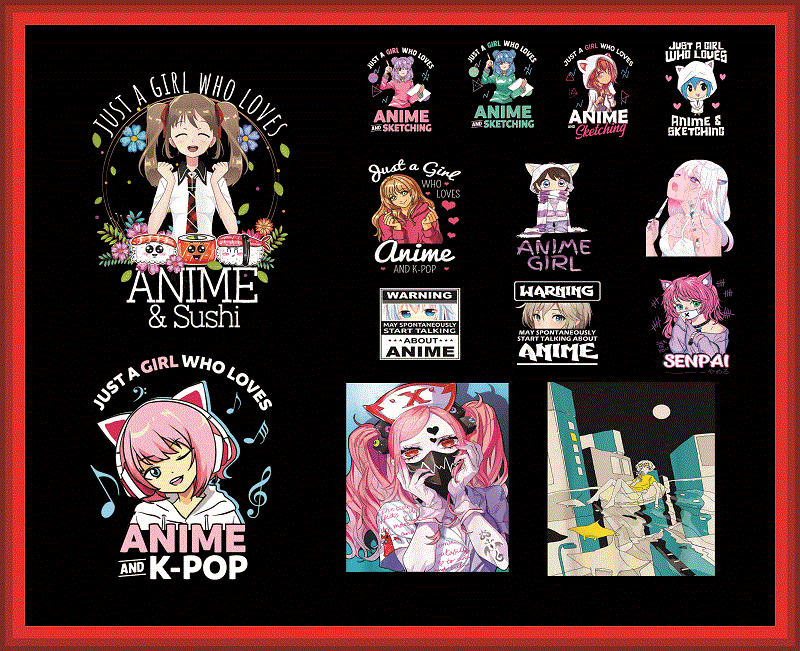 Bundle 80 Anime Girl PNG, Just A Girl Who Loves Anime And Ramen Png, PNG Anime Girl hentai, Anime Cosplay Png,Digital File, Instant Download 907120340
