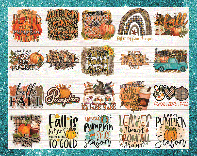 Combo 46 Designs Fall Sublimation PNG Bundle, Autumn, Thanksgiving, Pumpkin png, Commercial use, Digital Instant download CB1038445642