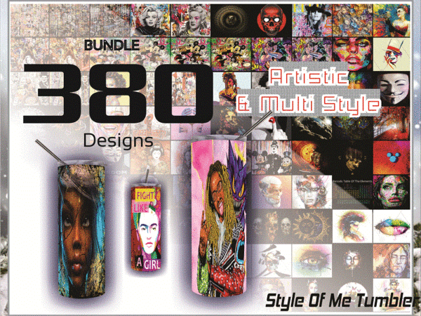 Artistic & multi style designs, 20oz skinny straight,template for sublimation,full tumbler, png digital download 1014533239