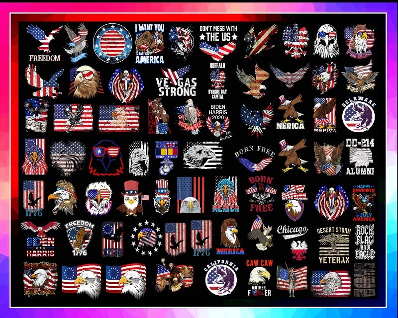 410 American Flag Eagle PNG Bundle, Eagle Behind USA Flag, Patriotic Military, Veteran Png, Eagle Lover Gift, American Flag,Digital Download 1007227130
