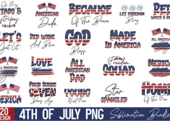 4th of July Png Sublimation Bundle