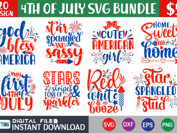 4th of july svg bundle t shirt vector illustration