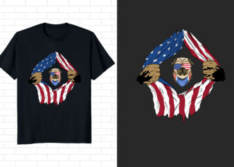 4th of July T-shirt design Independence day t-shirt design USA Flag T-shirt design dog T-shirt design