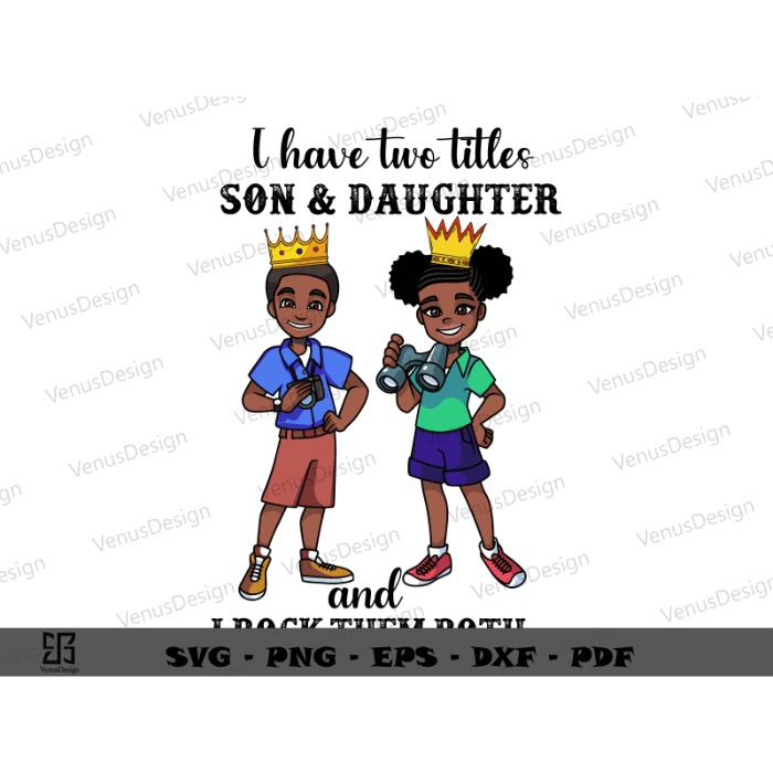 Black Little Girl and Boy Quote Clipart Graphic Sublimation Files, Afro Little Girl Art, Afro Little Boy Art, Black Woman Best Gift Vector