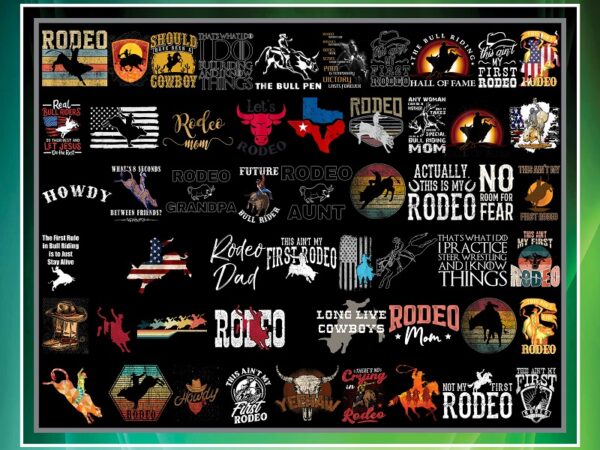 Bundle 400+ designs rodeo bull rider cowboy png, rodeo png, bull riding png, steer riding png, bull rider png, bull silhouette png 1000445337