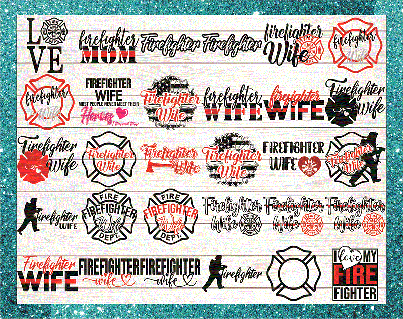 Combo 250 Firefighter Thin Red Line SVG Bundle, Distressed Flag, Wife, Mom, Maltese Cross, Daddy, Back the Red, Firefighter Heart, digital files CB867276318