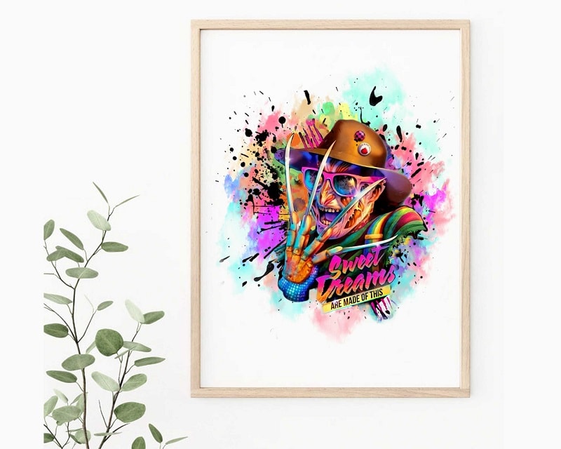 Freddy Krueger Rainbow Bright Horror Sweet Dreams png, Sublimation Design, Digital Download 1045754721