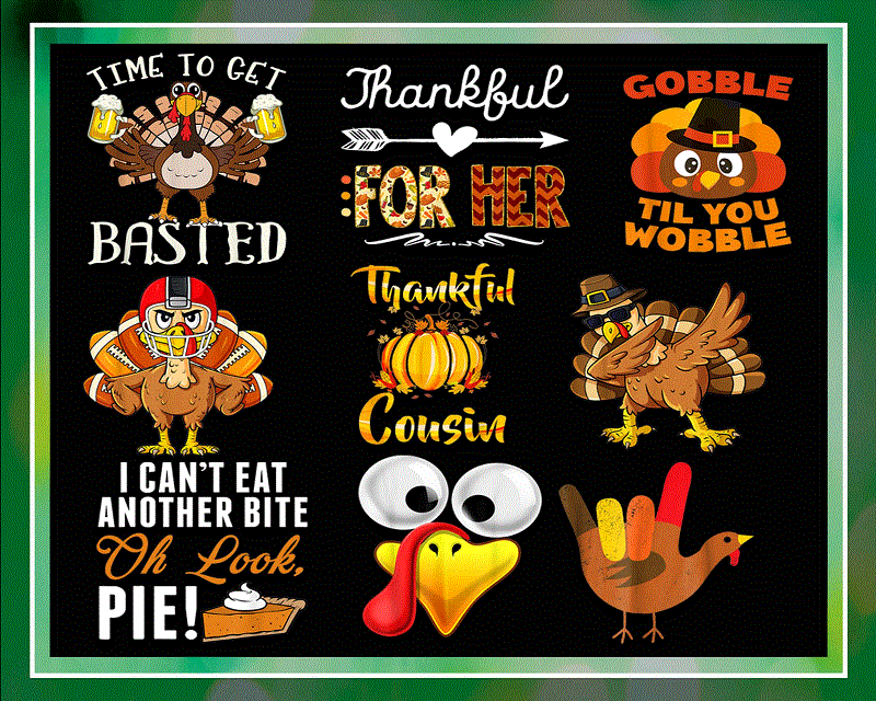 60 Thanksgiving PNG Bundle, Thanksgiving Sublimation, Turkey Clip Art, Turkey PNG, Sublimation Design, Fall PNG, Fall Clip Art, Digital File 885570355