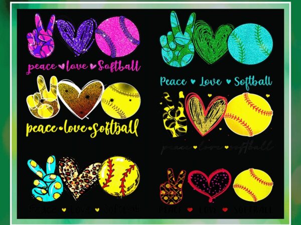 30 designs peace love softball png, peace love softball mom, softball sublimation, softball png, png files for sublimation, instant download 985061496