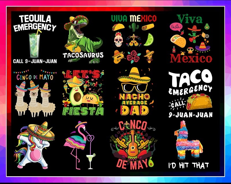 64+ Cinco De Mayo Bundle PNG, Viva Mexico Png, Happy Cinco De Mayo Birthday, Cinco De Mayo Png, Tacos Taco Cat Png, Instant Download 999094266