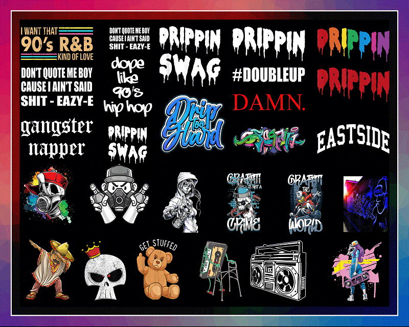 Bundle 200 Old School Hip Hop PNG, I Love Hiphop, Santa clause hiphop, 90’s hiphop, B-boy, hiphop class, elements of hiphop, Digital Download 1021946878