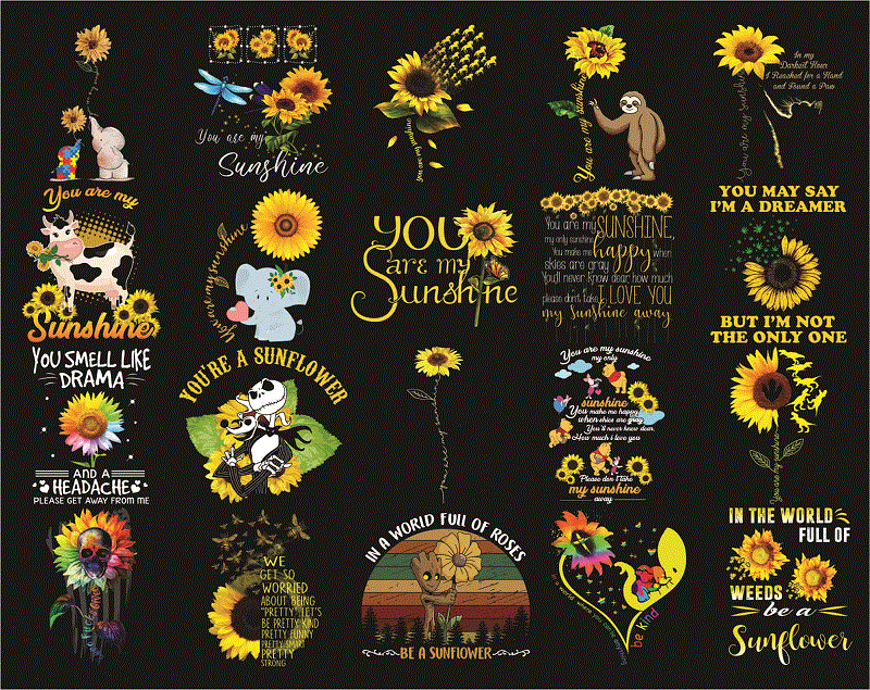 130+ Png Sunflower Bundle, Sunflower Design For Sublimation Print Png, Sunflower Images, Digital PNG, Commercial Use, Instant Download 1000395506