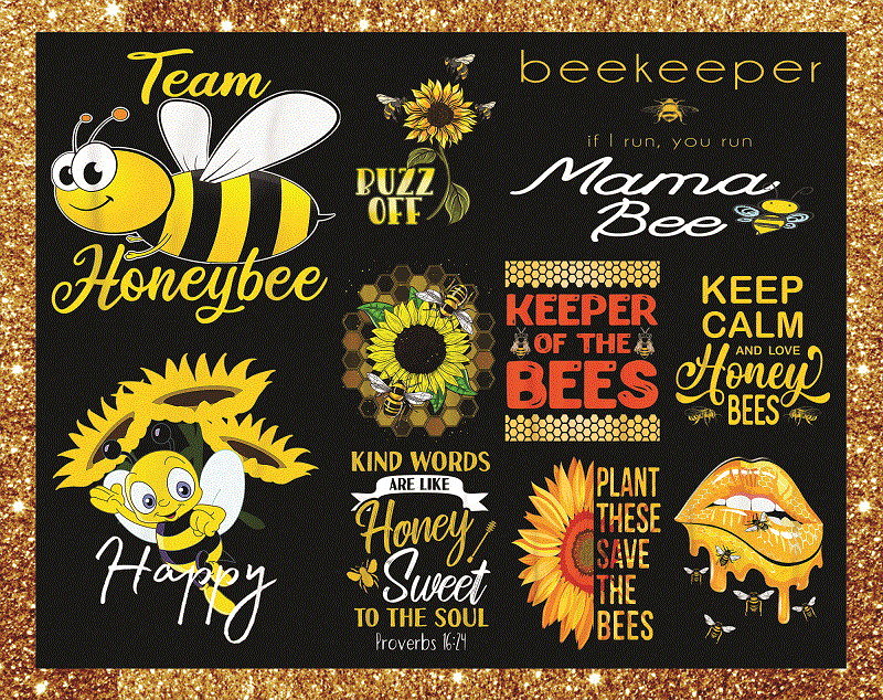 42 Bundle Save The Bee Png, Bee Happy, KindnessBee Png, BeeKeeper Gift, Honey Bee Png, Sunflower Bee Png, Bee Queen Png, Let It Bee Png. 1003172210